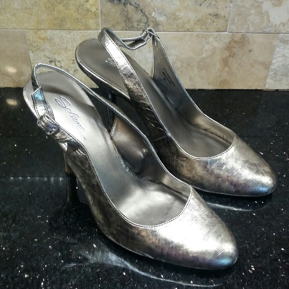 *NEW* Snake Bronze/Gold slingback snakeprint heels